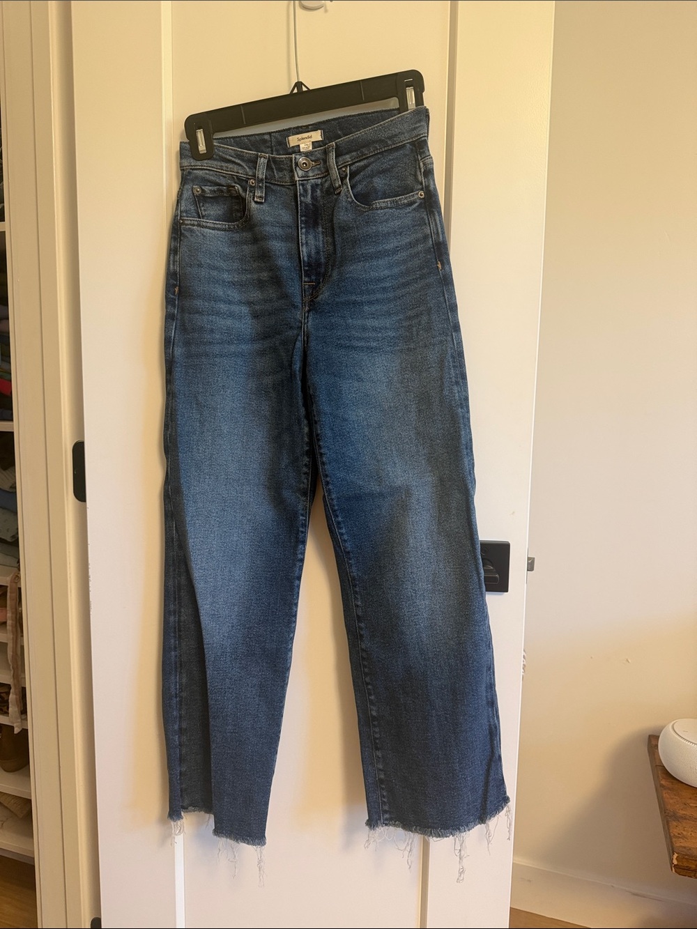 Splendid Relaxed Straight-Leg Jeans in Medium Blue Wash